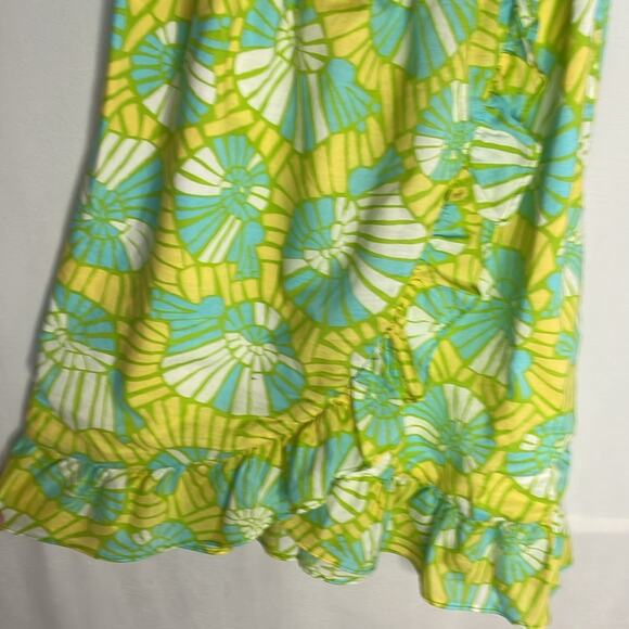Lilly Pulitzer floral strapless mini dress in Shorely blue on the half shell - Picture 4 of 7